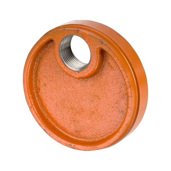 Usa Industrials Grooved Pipe Fitting - Ductile Iron Orange Enamel-Coated - Drain Cap - 4 Grooved End ZUSA-PF-19843 - main
